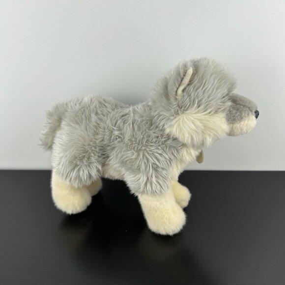 Aurora Miyoni Tots Wolf Pup 10 Realistic Gray White Plh Stuffed Animal - Picture 3 of 7